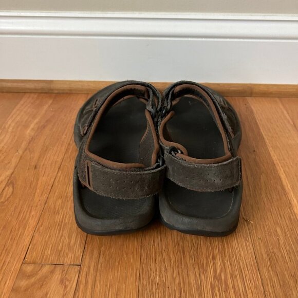 Teva Men’s Katavi 2 Outdoor Work Hiking Velcro Strap Sandals Brown Black Size 11 - Picture 4 of 7